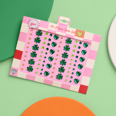 St Patty's Face Gems - 84 adhesive face gems
