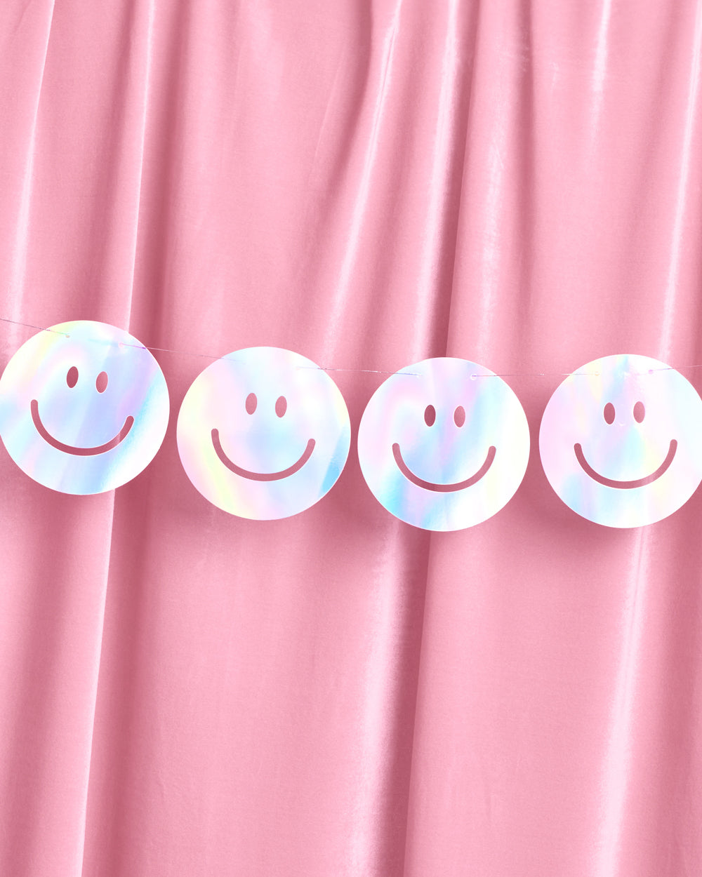 Smiley Header Smiley Banner - iridescent foil banner – xo, Fetti