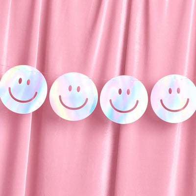 Smiley Banner - iridescent foil banner