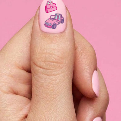 Pink Party Nail Stickers - 648 adhesive nail stickers