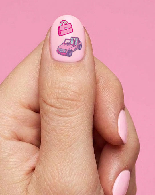 Pink Party Nail Stickers - 648 adhesive nail stickers