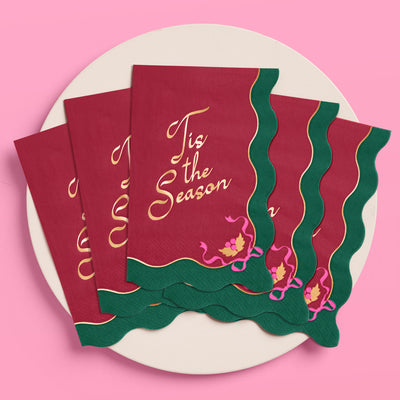 Tis the Season Napkins - 50 rectangle napkins