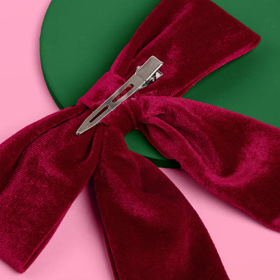 Santa Baby Bow - red velvet bow