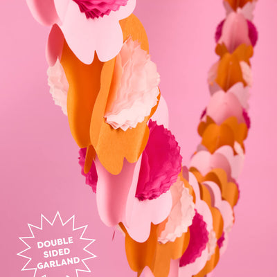 Flower Power Garland - 3D paper banner