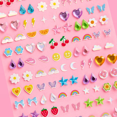 Rainbow Stick On Earrings - 65 sets, 130 pieces