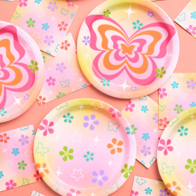 Butterfly Dream Plates - 24 paper plates
