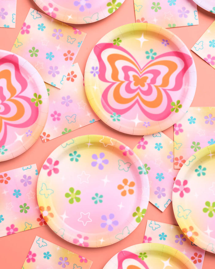 Butterfly Dream Plates - 24 paper plates