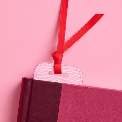 Hot Girls Read Bookmark - pink faux leather bookmark