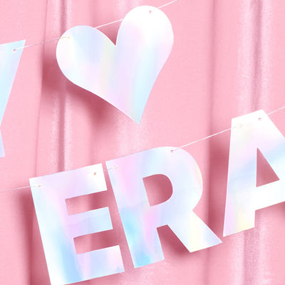 Engaged Era Banner - iridescent foil banner