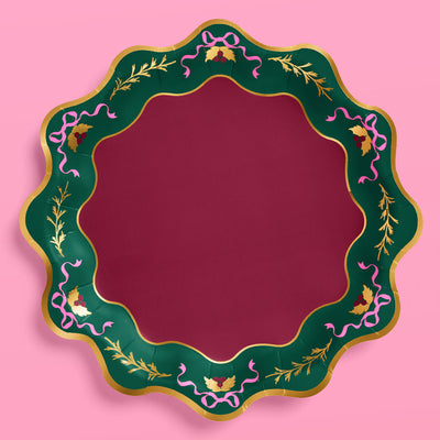 Tis the Season Plate Set - 32 paper plates, 2 sizes