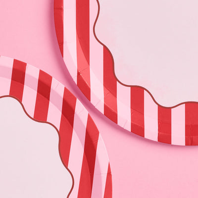 Candy Stripe Plates - 7in Paper Plates