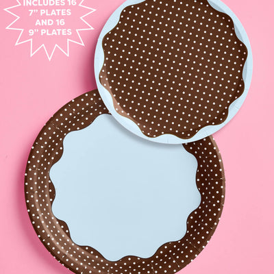 Cocoa Polka Dot - 32 Plates