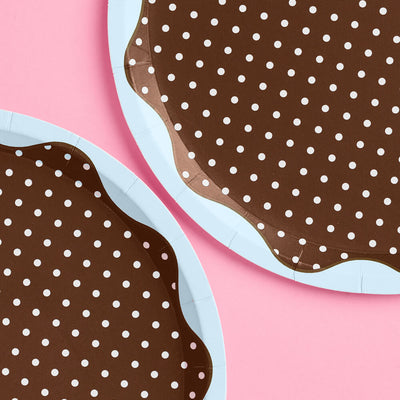 Cocoa Dot Plates - 7in polka dot plates