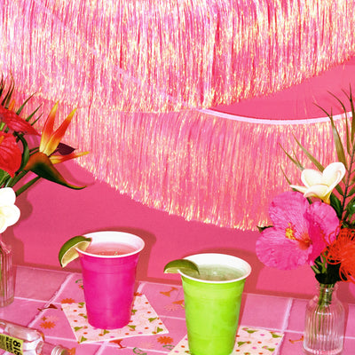 That's Hot Fringe - pink foil banner