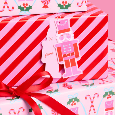 Nutcracker Wrapping Paper - 12 sheets + 16 tags