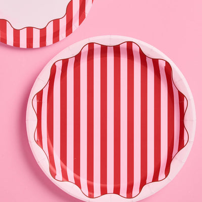 Candy Stripe Plates - 9in Paper Plates