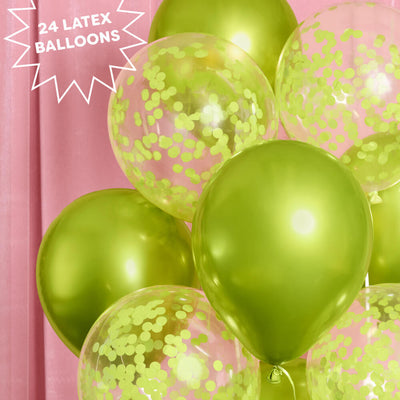 Lime Green Balloon Pack - 24 latex balloons