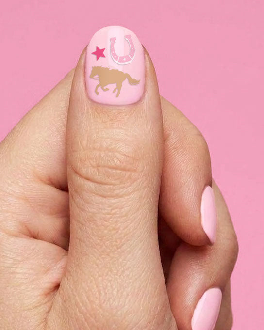 Cowgirl Nail Stickers - 4-Sheet Paper Sticker Set
