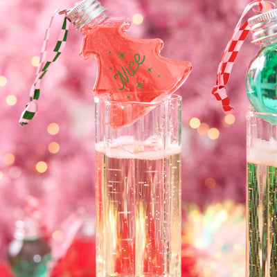 Christmas Spirit Ornaments - 10 shot glass ornaments