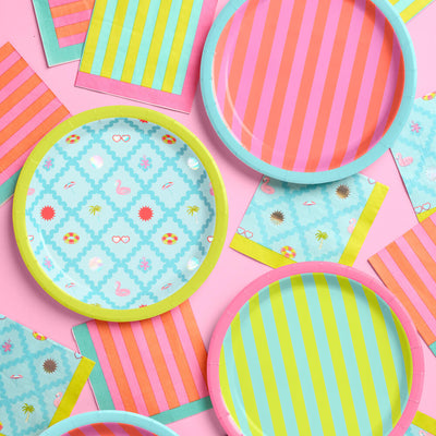 Pool Party Plates - 24 paper plates