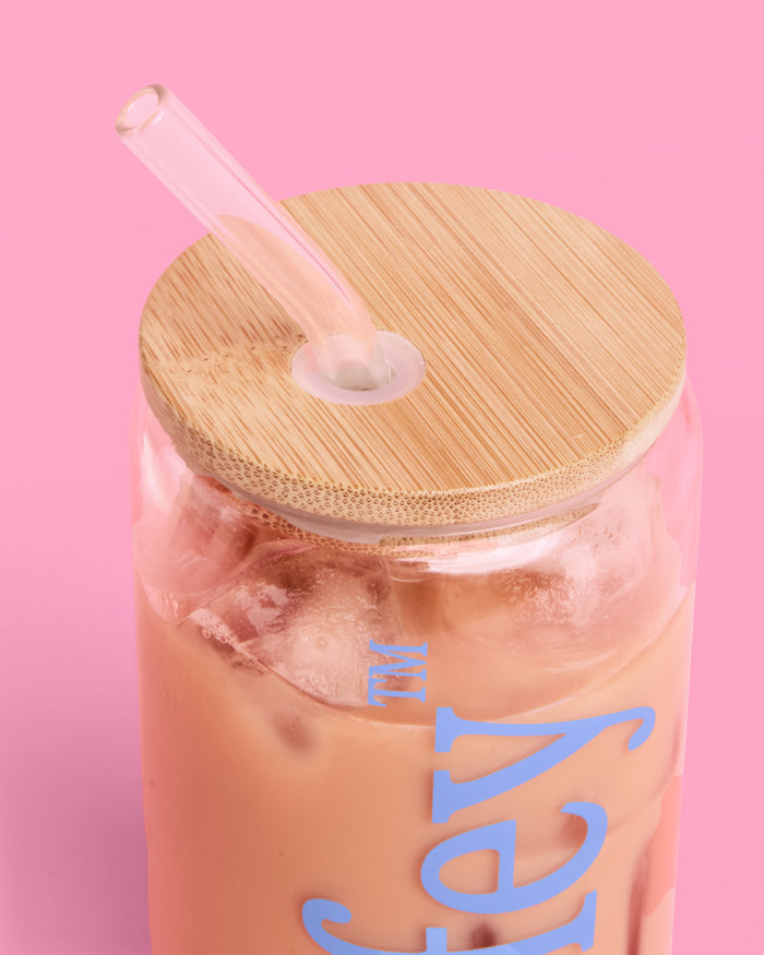 Wifey Glass Tumbler - 16 oz tumbler + straw