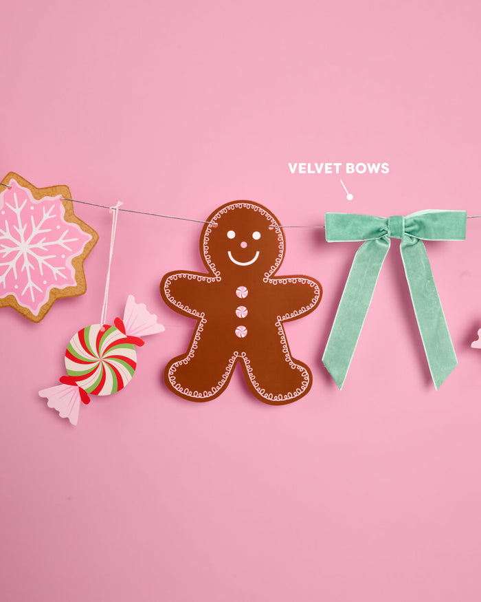 Bake it Merry - pink Christmas banner