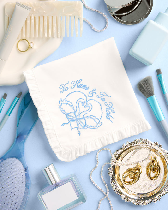 To Have & To Hold Hanky - embroidered handkerchief