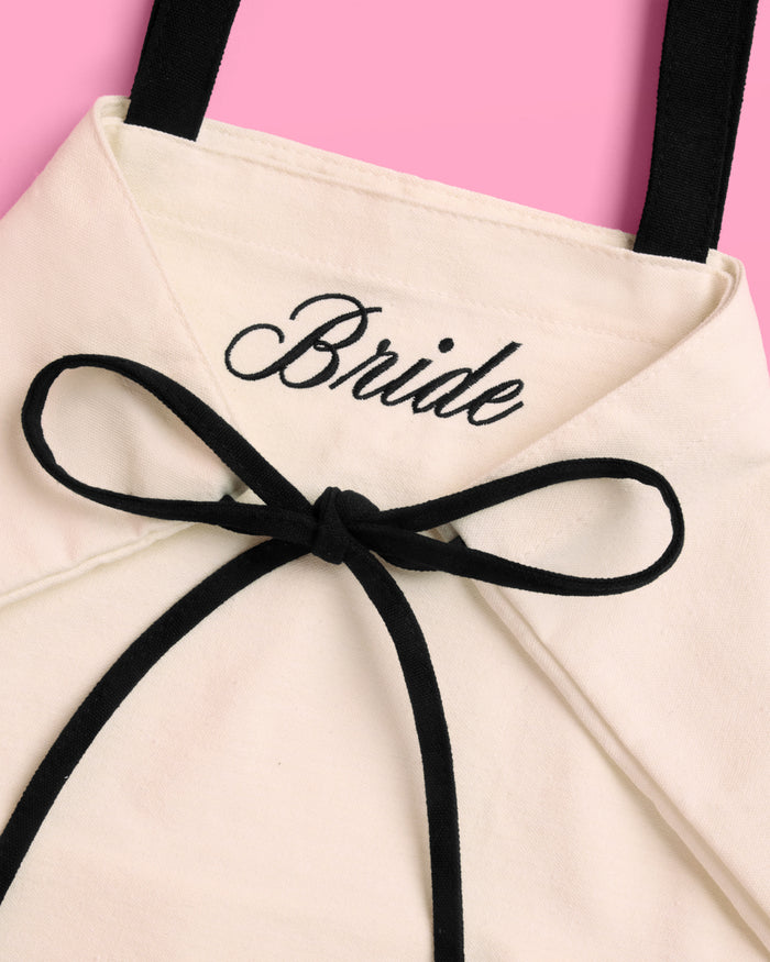 Classic Bride Tote - embroidered canvas tote w. bows