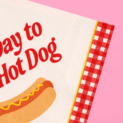 Bad Day to Be a Hot Dog Napkins - 25 cocktail napkins