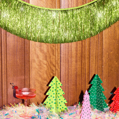 Limelight Fringe - lime green foil banner