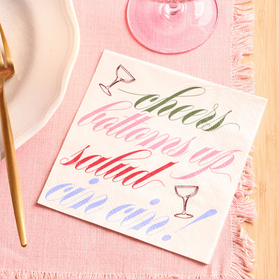 Cheers Cocktail Napkins - 25 paper napkins
