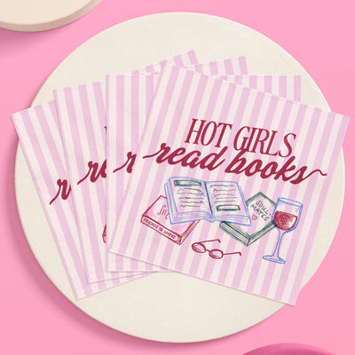 Hot Girls Book Club Napkins - 25 paper napkins