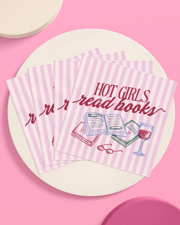Hot Girls Book Club Napkins - 25 paper napkins