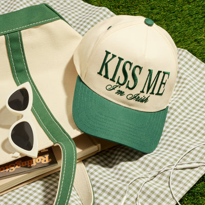 Kiss Me I'm Irish Hat - embroidered trucker hat