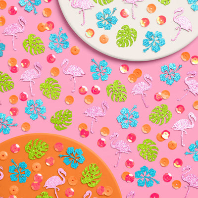 Tropical Bundle - banner, plates, napkins, + confetti