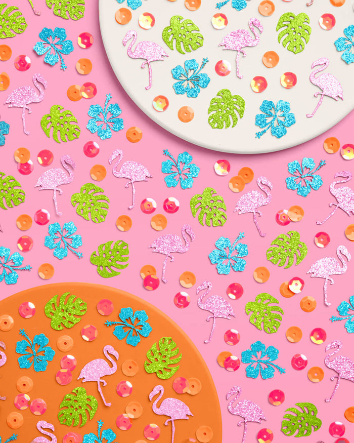 Tropical Bundle - banner, plates, napkins, + confetti