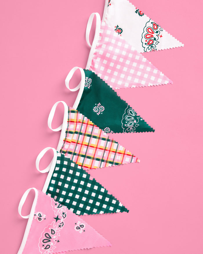 Camp Bunting Banner - gingham garland