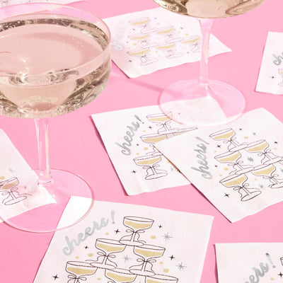 Gold Cheers Napkins - 50 foil napkins