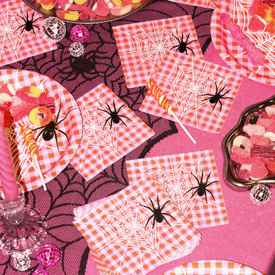 Pink Halloween Napkins - 25 cocktail napkins