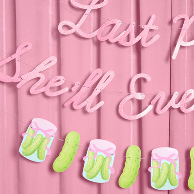 Last Pickle Banner - pink glitter banner