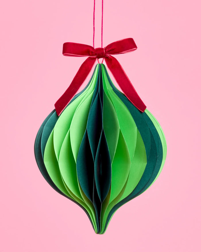 Holiday Ornament Set - 4 accordion paper ornaments