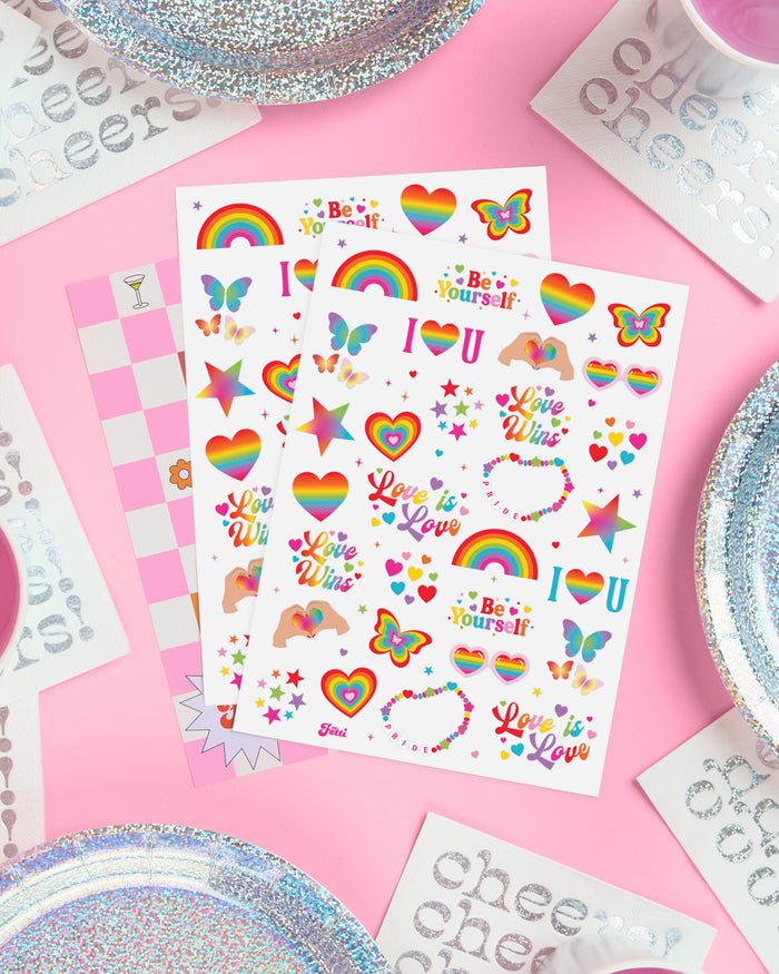 Pride Tats - 54 temporary tattoos