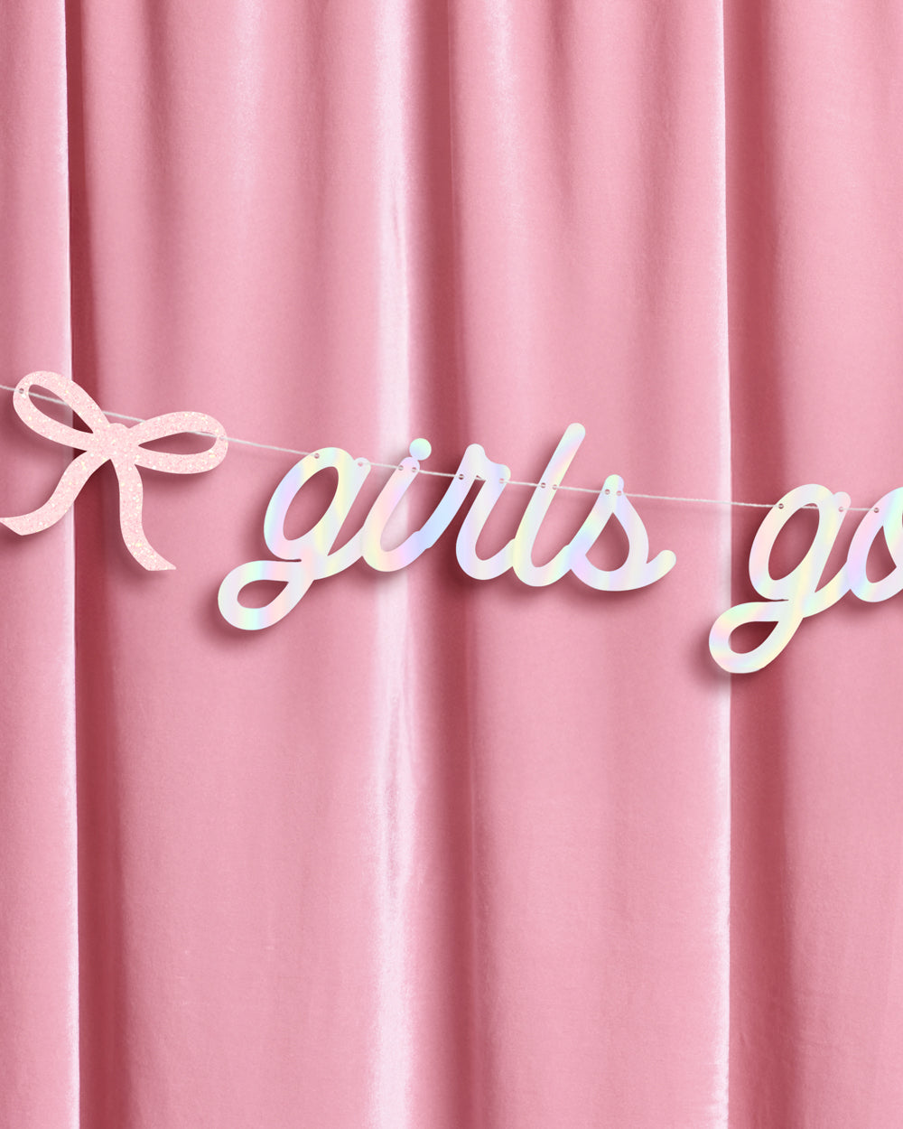 Girls Gone Mild Banner - iridescent foil banner