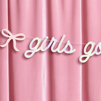 Girls Gone Mild Banner - iridescent foil banner