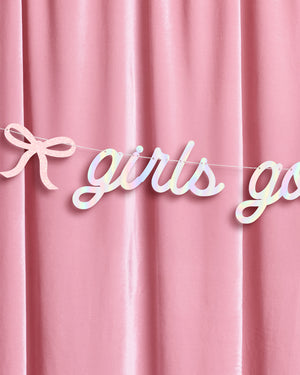 Girls Gone Mild Banner - iridescent foil banner