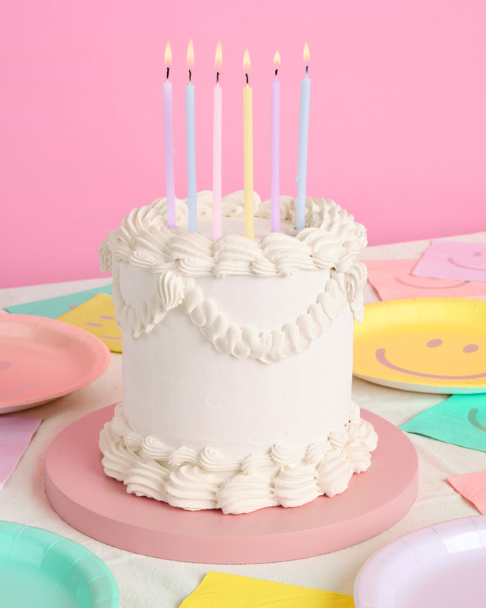 Skinny Party Candles - 5" pastel candles