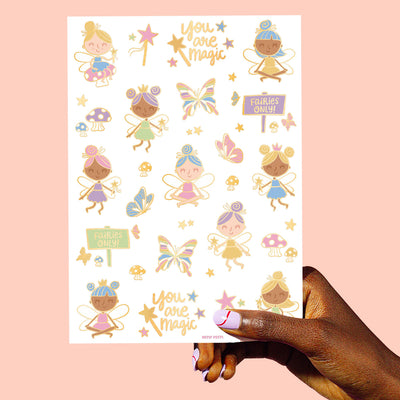 Woodland Fairy Tats - 84 foil temporary tattoos