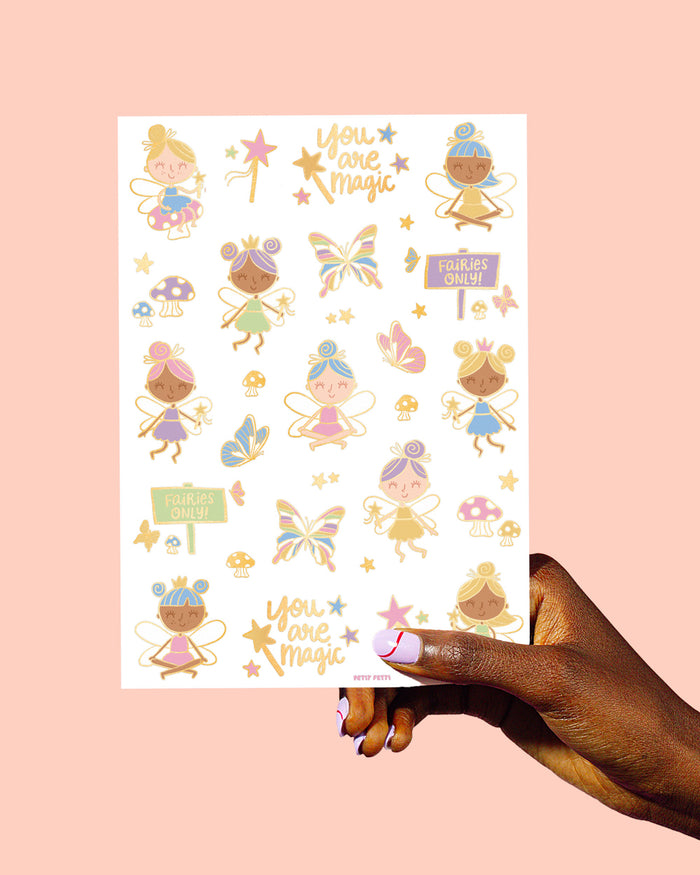 Woodland Fairy Tats - 84 foil temporary tattoos