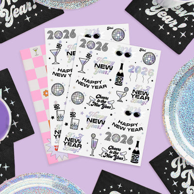 NYE 🪩Tats - 40 foil temporary tattoos