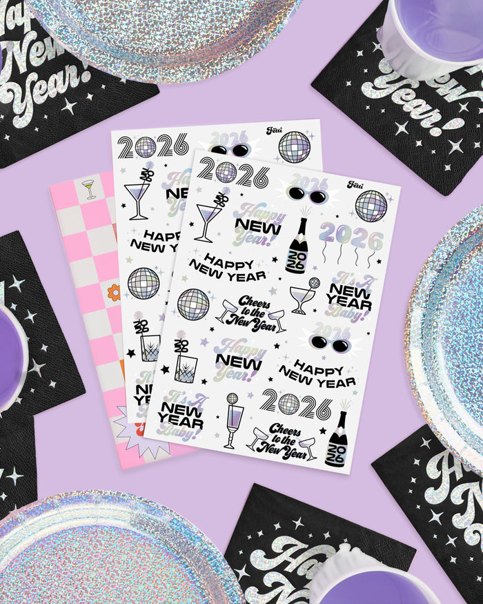 NYE 🪩Tats - 40 foil temporary tattoos
